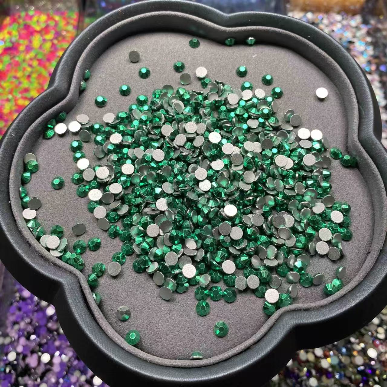 Metallic Green, Glass Crystal