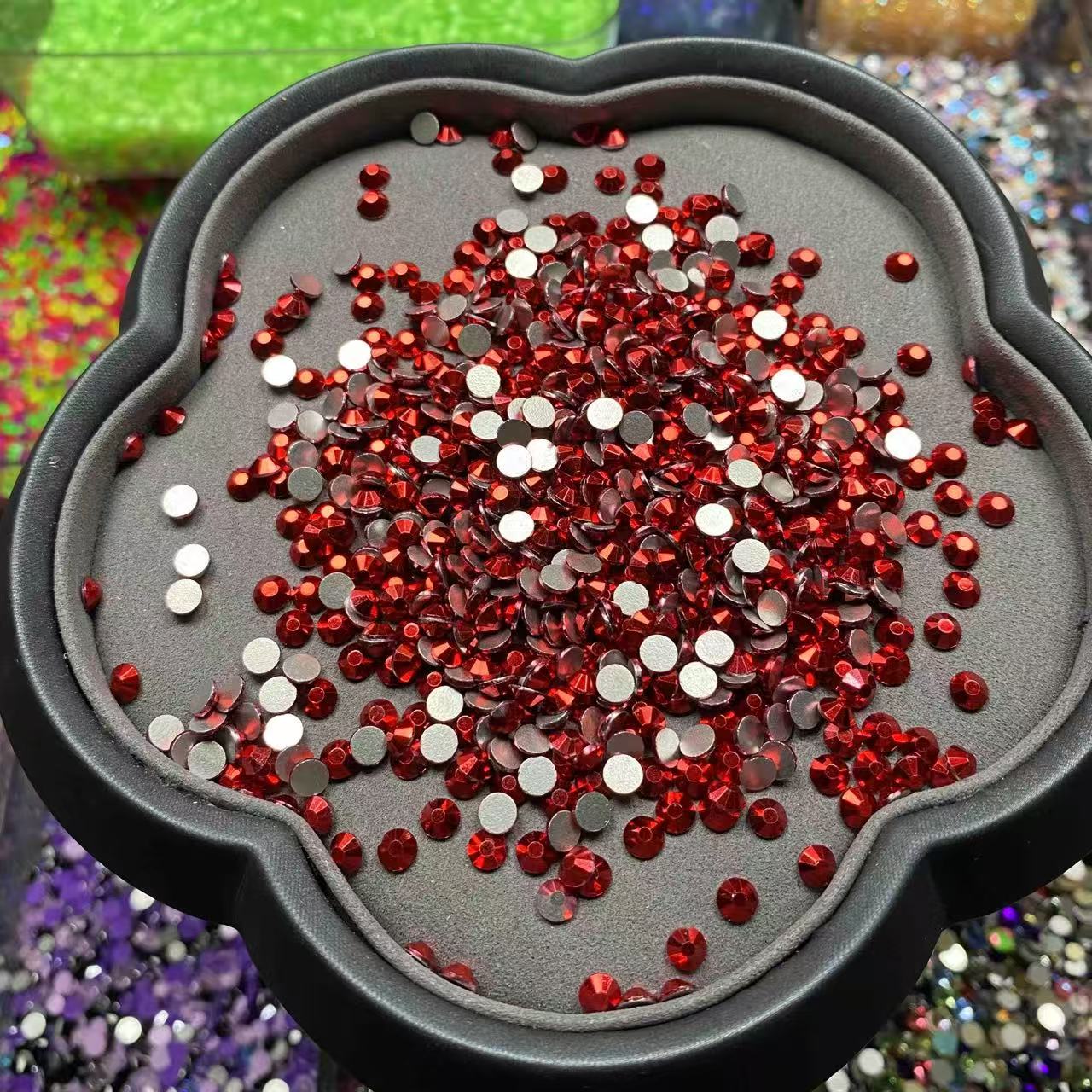 Metallic Red, Glass Crystal