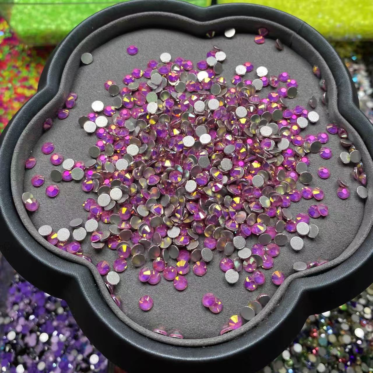 Opal AB Rose, Glow in Dark, Glass Crystal