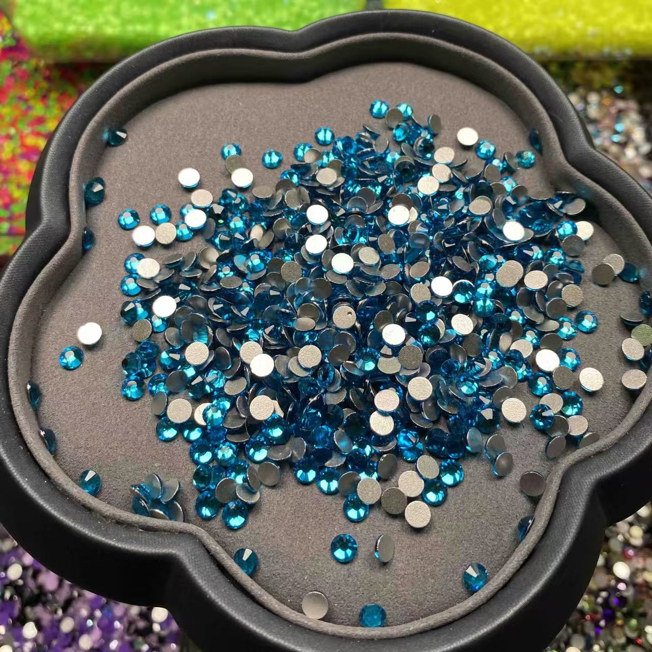 Capri Blue, Clear Glass Crystal