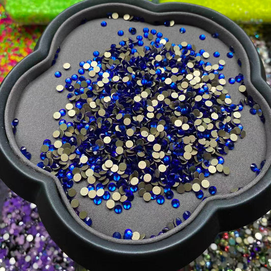 Royal Blue, Clear Glass Crystal