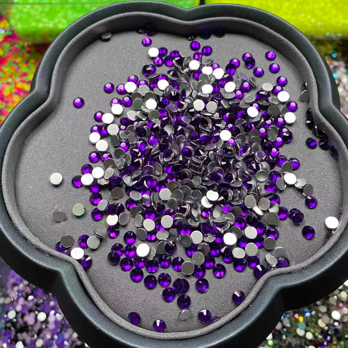 Clear Purple, Glass Stone