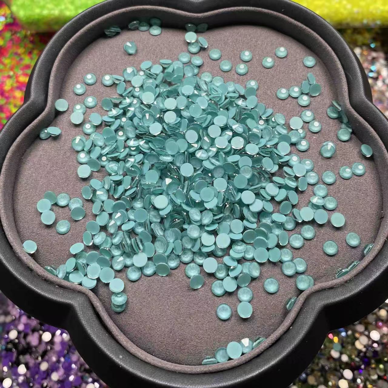 Turquoise, Glow in Dark, Solid Color, Glass Crystal