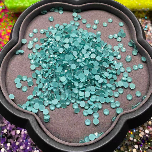 Turquoise, Glow in Dark, Solid Color, Glass Crystal