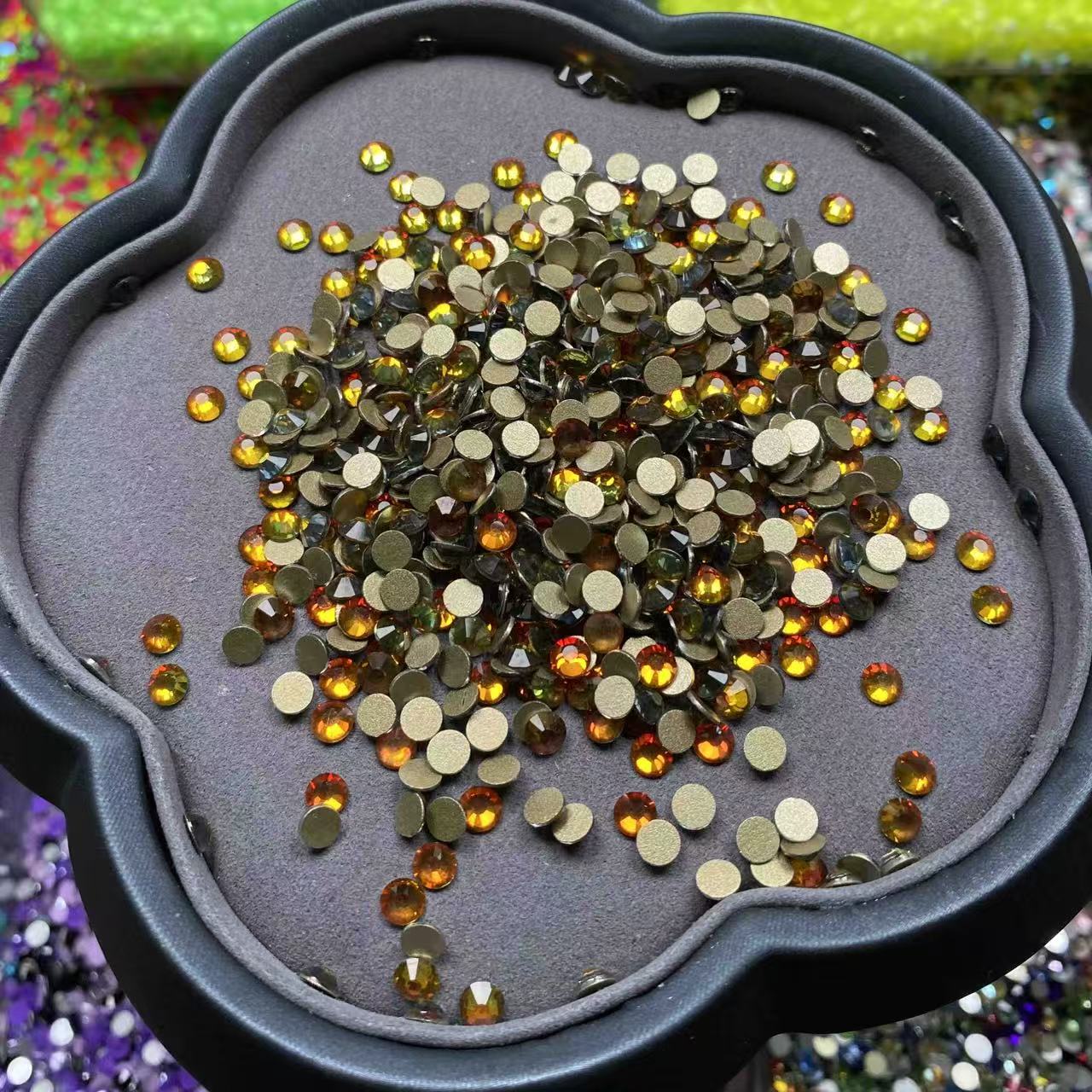 Flame, Opal, Brown, Glass Crystal