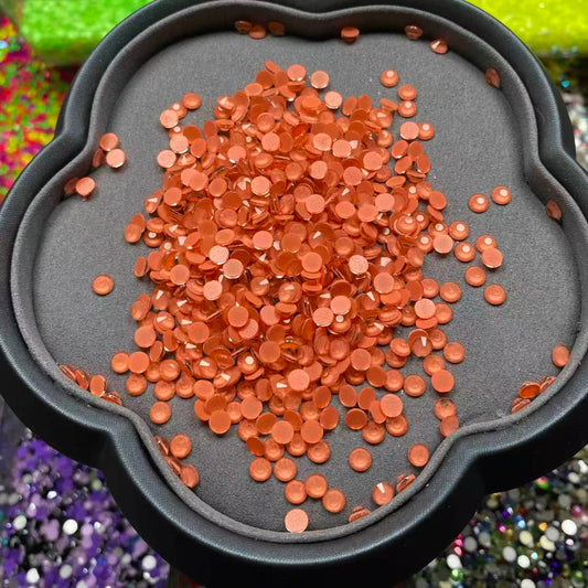 Burnt Orange, Glow in Dark, Glass Crystal