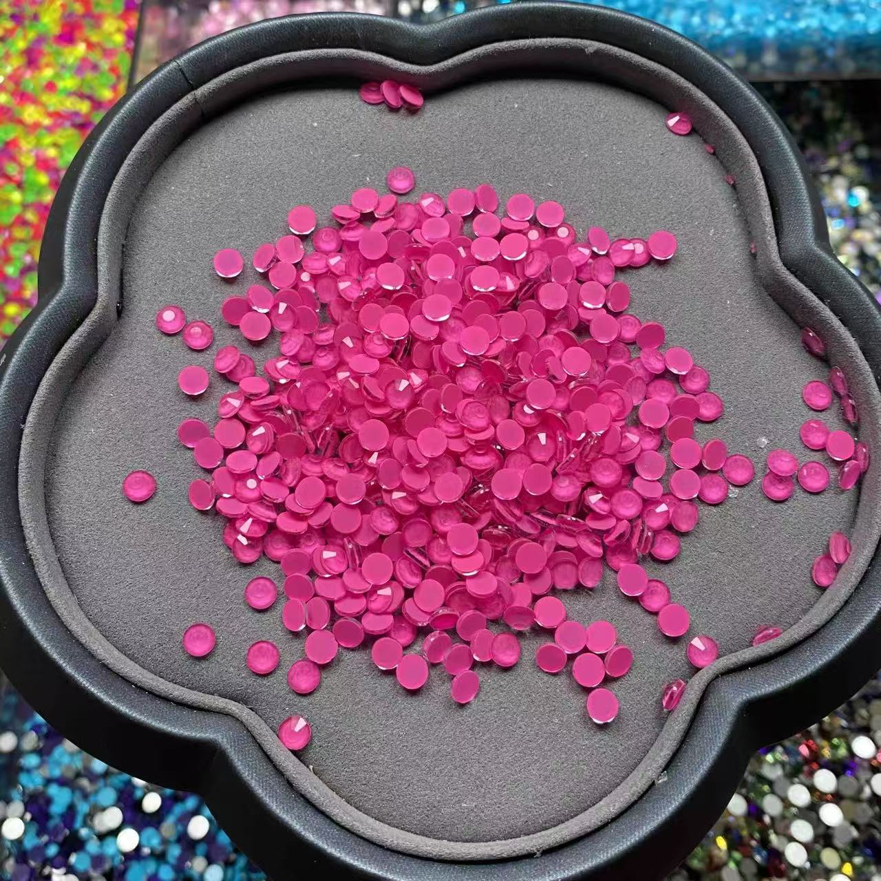 Neon Barbie Pink, Glow in Dark, Glass Crystal