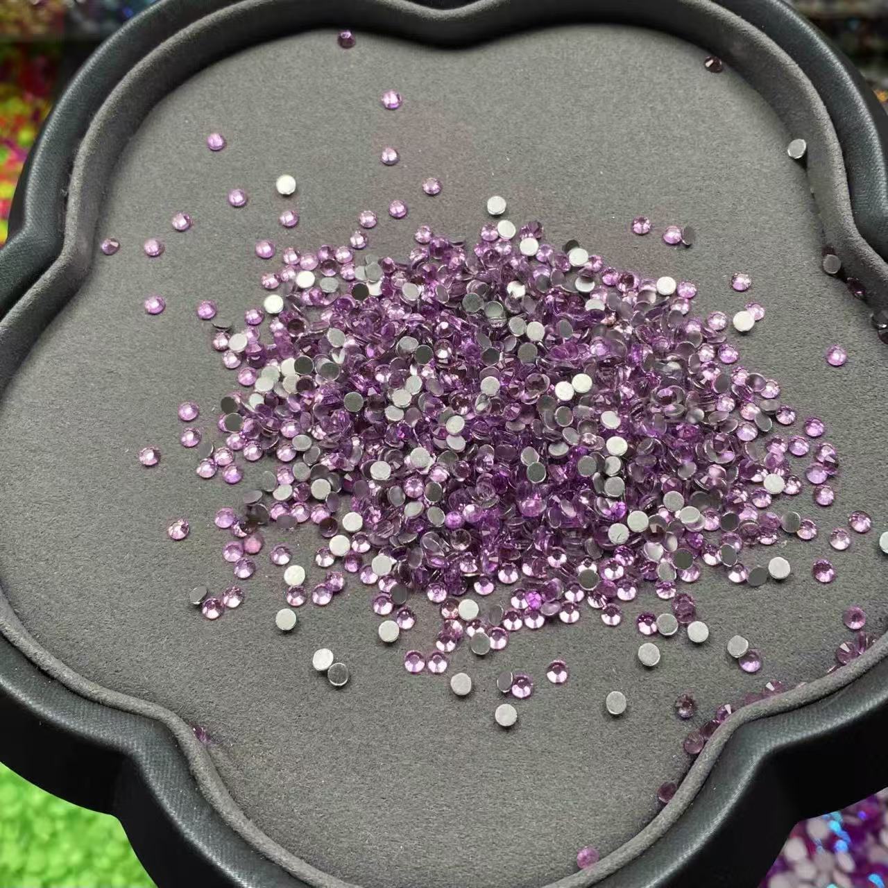 Light Lavender, Clear Glass Crystal