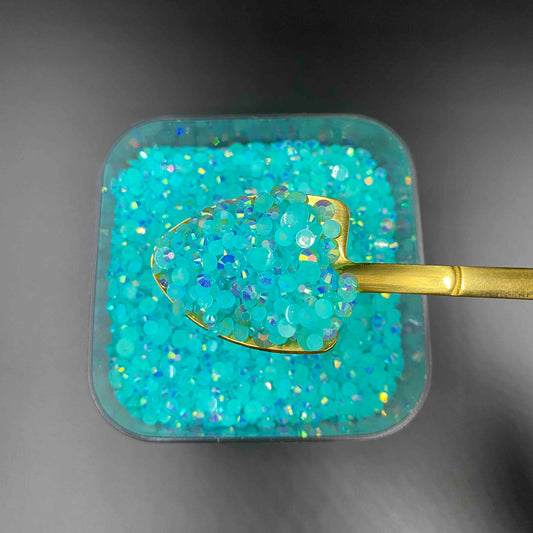 Lake Blue, AB Jelly Resin Rhinestone
