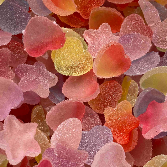 Gummy Hearts and Stars, Glow in the Dark, Resin