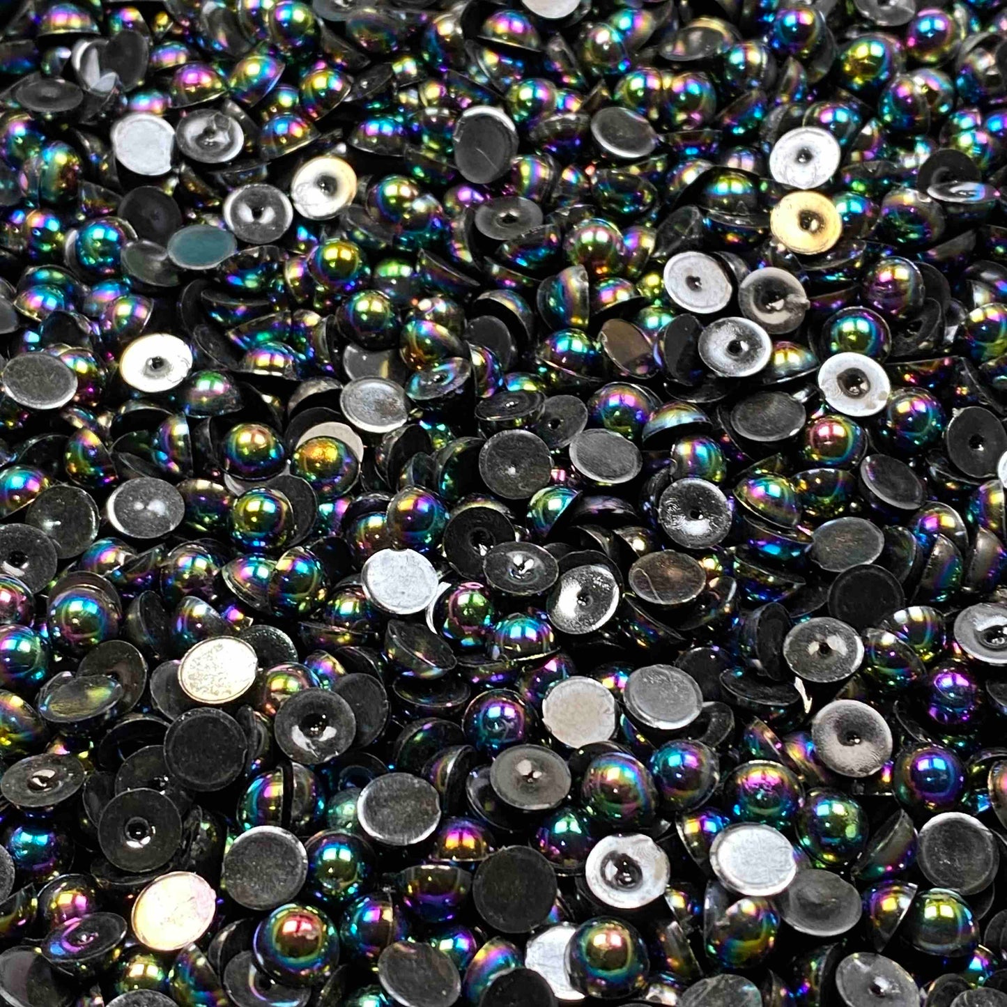 6mm Half Pearls, Single Color, Single Size, Resin