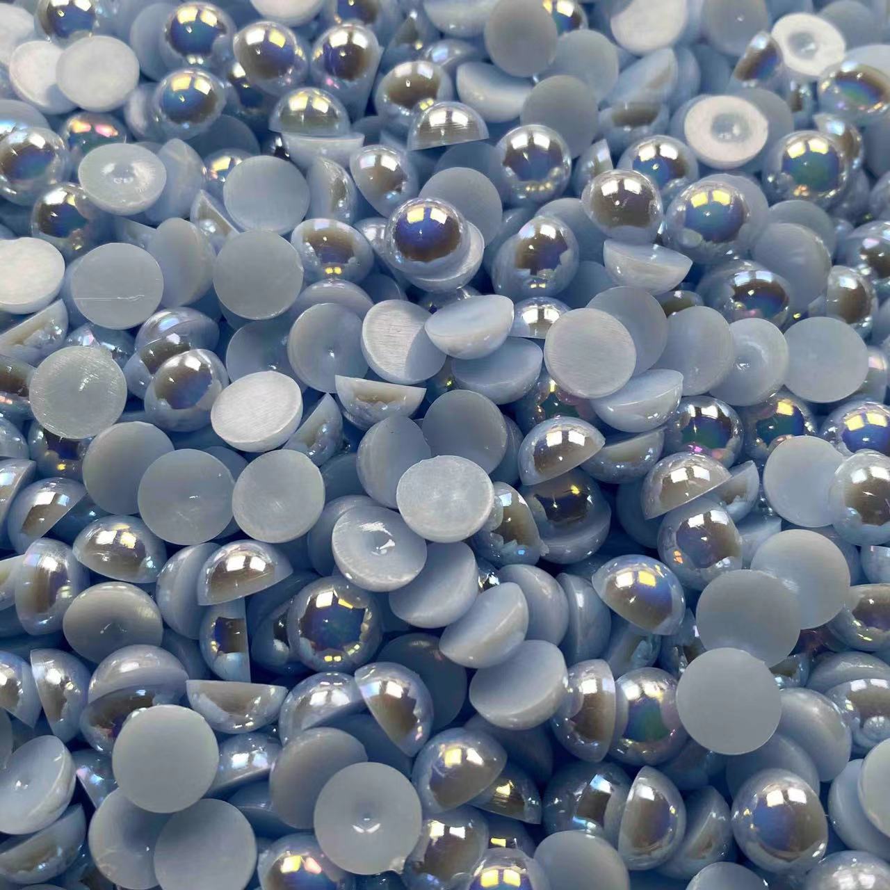 6mm Half Pearls, Single Color, Single Size, Resin