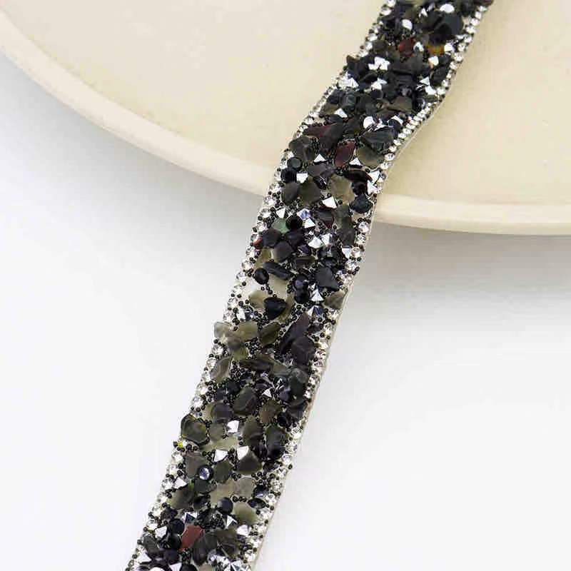 Self-Adhesive Glued-On Rhinestone Ribbons, 3 Feet Long, 2cm Wide