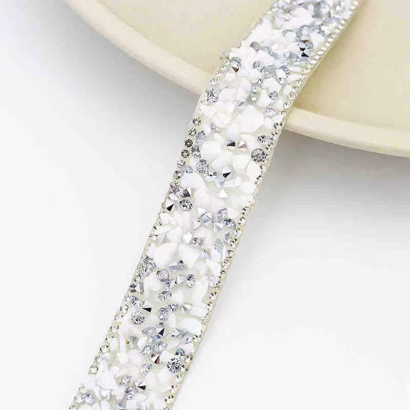 Self-Adhesive Glued-On Rhinestone Ribbons, 3 Feet Long, 2cm Wide