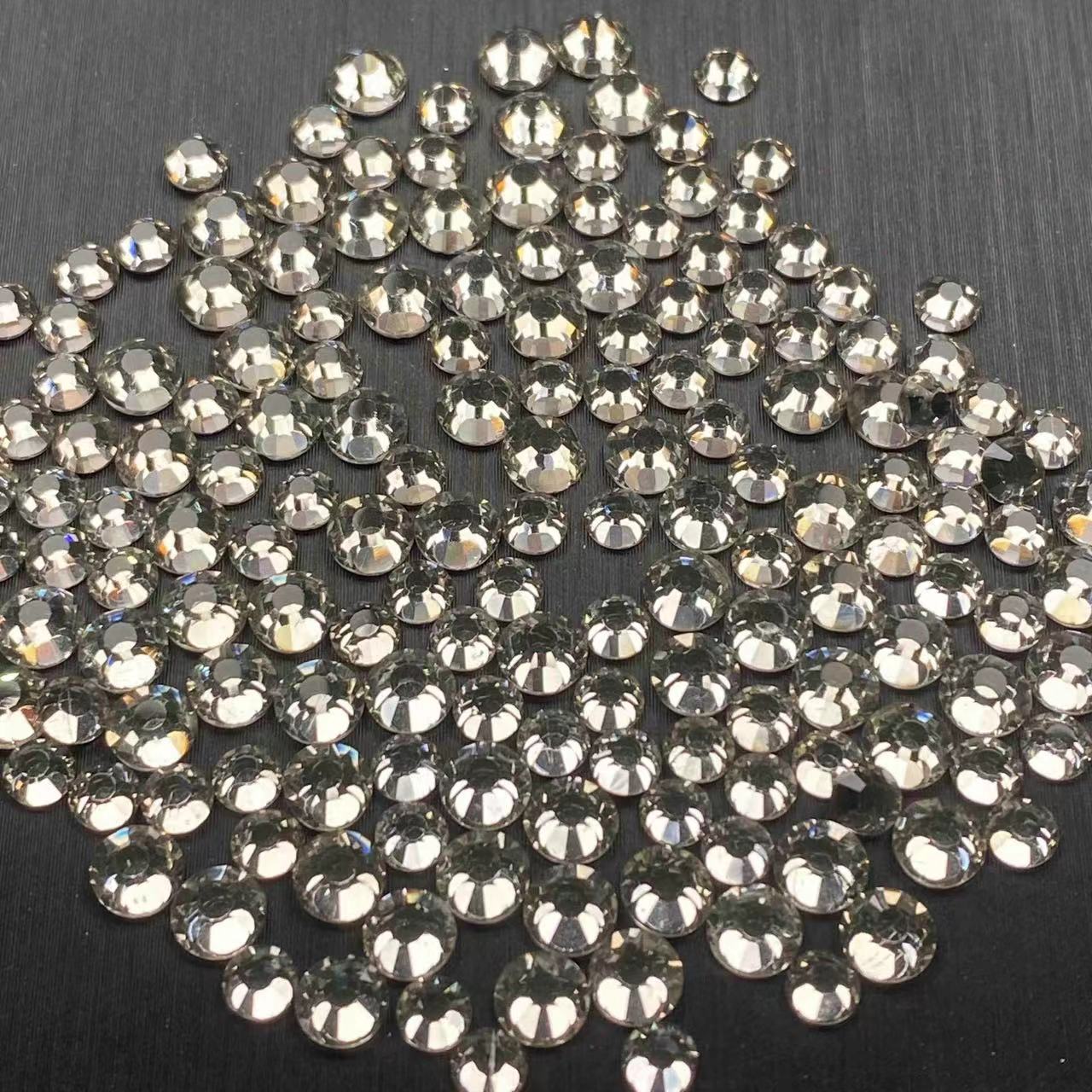 Golden Back Glass Rhinestones, 15 Colors, 2 Sizes