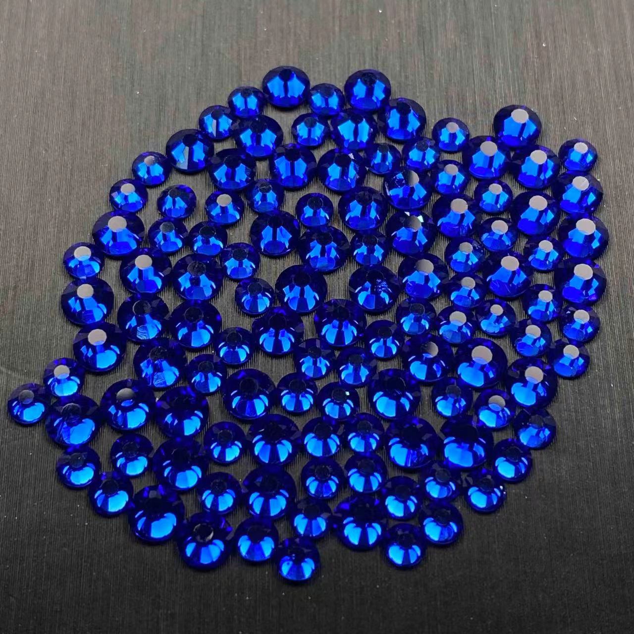 Golden Back Glass Rhinestones, 15 Colors, 2 Sizes