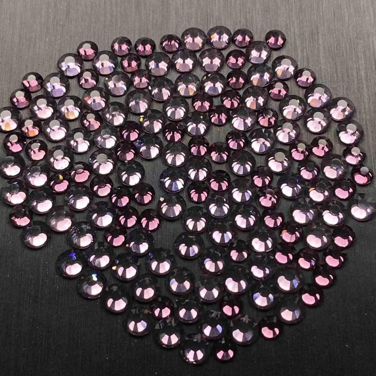 Golden Back Glass Rhinestones, 15 Colors, 2 Sizes