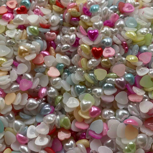 Pearl Hearts, Multi-Color, Resin