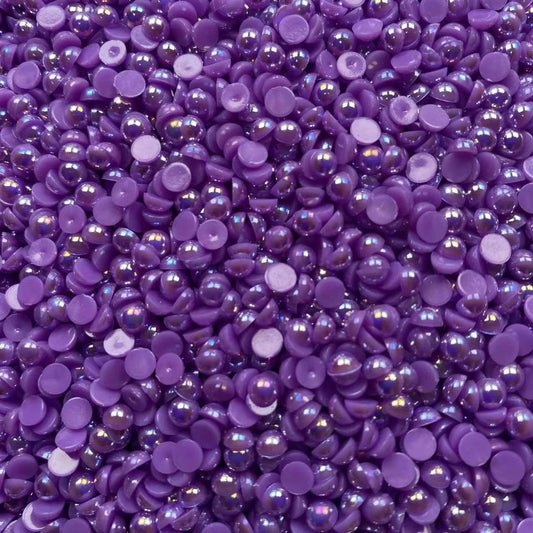 6mm Half Pearls, Single Color, Single Size, Resin