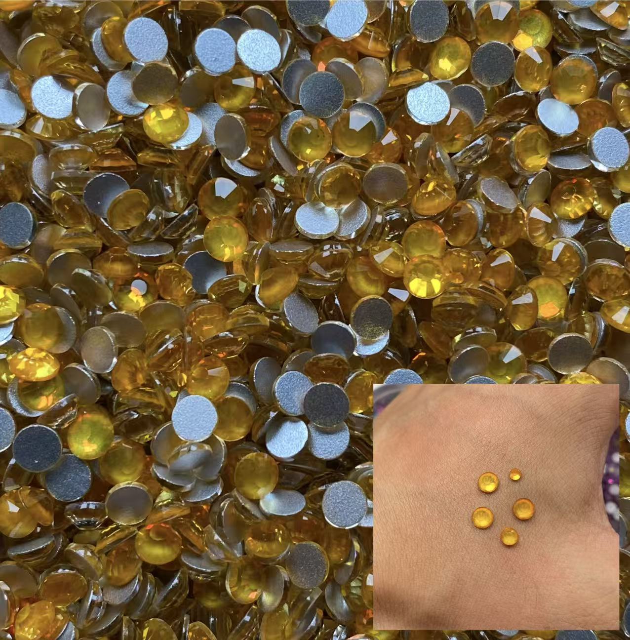Yellow Glass Stones