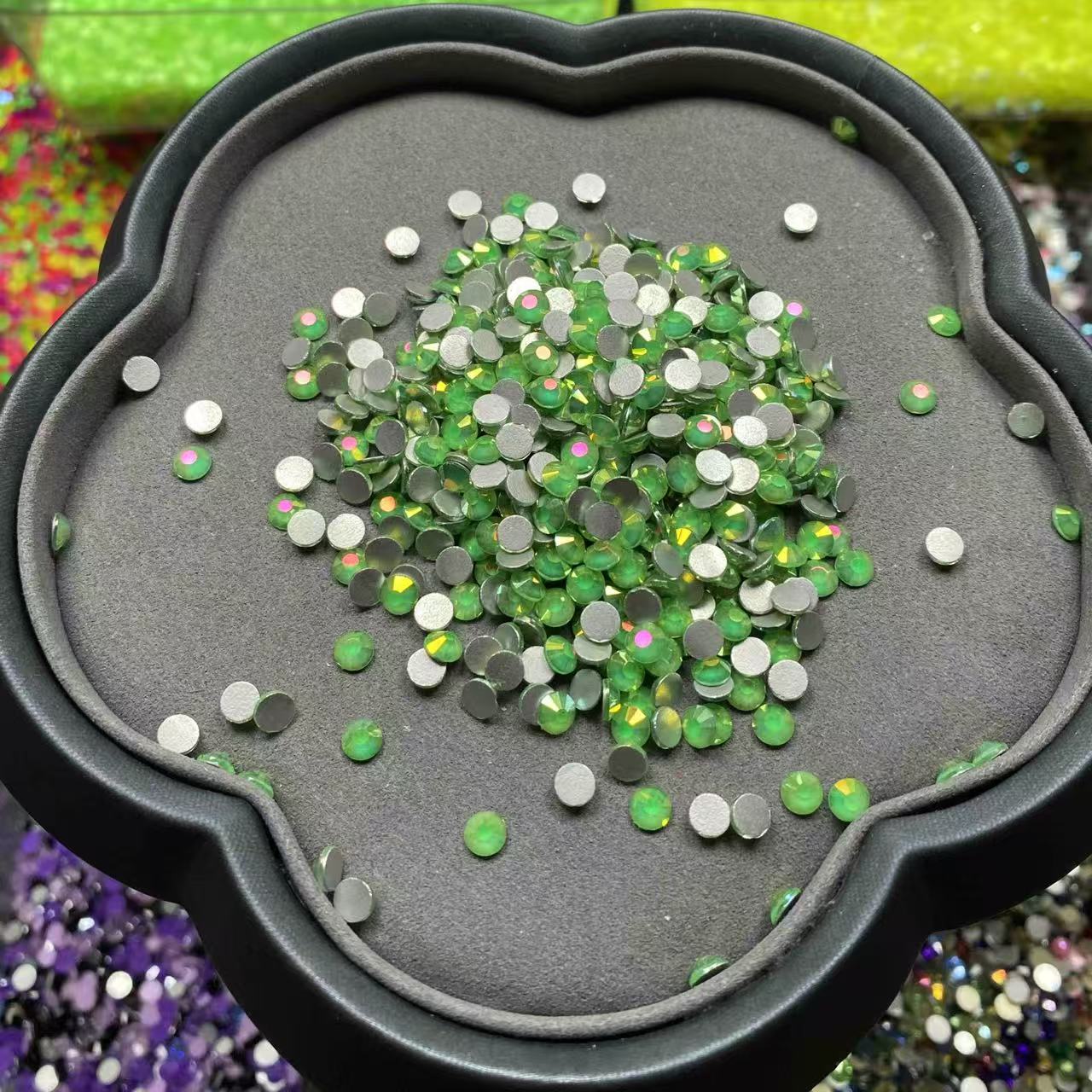 50%Off, Opal AB Green, Glass Crystal