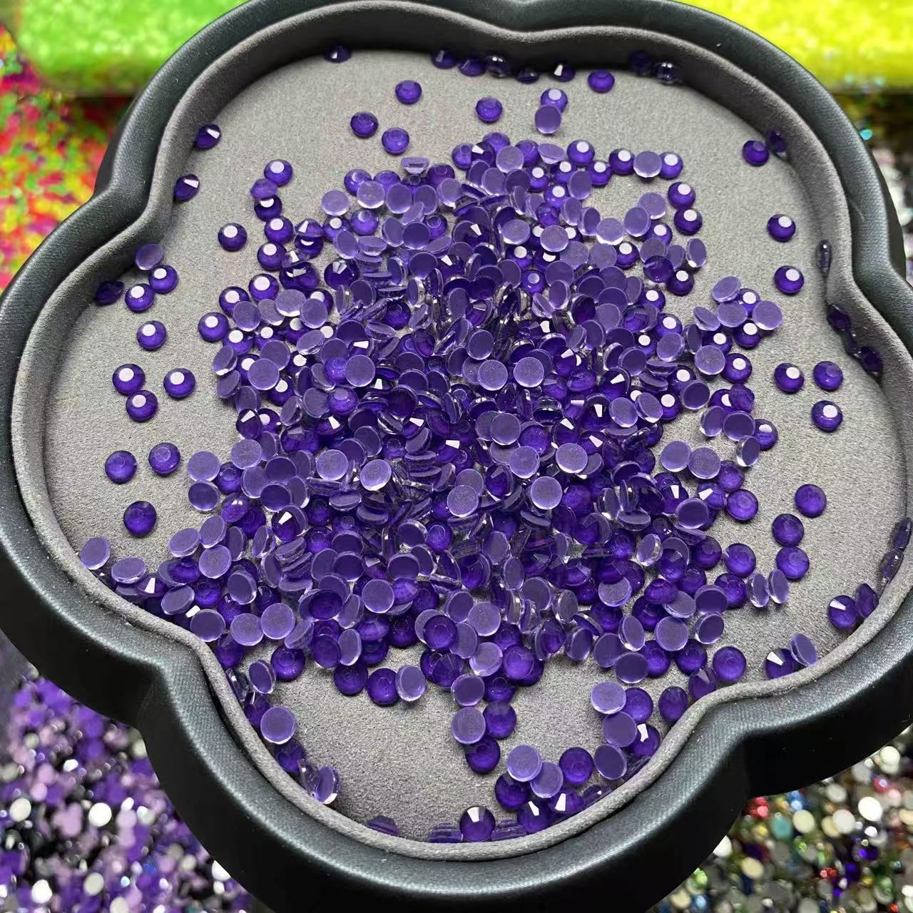 Solid Violet, Glow in Dark, Purple, Glass Crystal