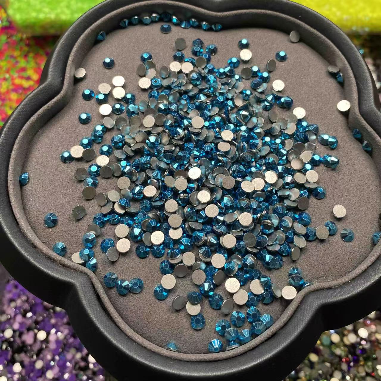 Metallic Capri Blue, Glass Crystal