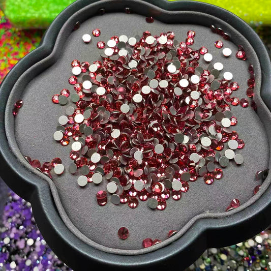 Light Rosy Pink, Clear Glass Crystal