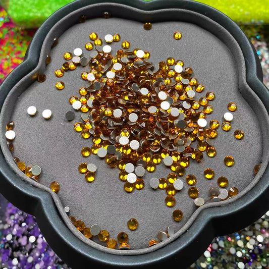 Gold, Clear Yellow Glass Crystal