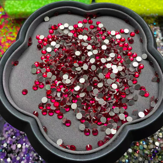 Clear Burgundy, Red Glass Crystal