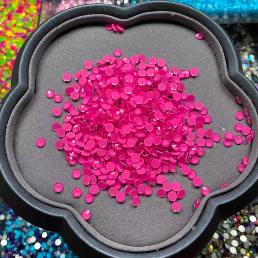 Neon Barbie Pink, Glow in Dark, Glass Crystal