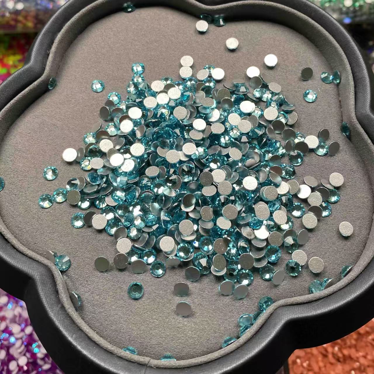 Aquamarine, Clear, Glass Crystal