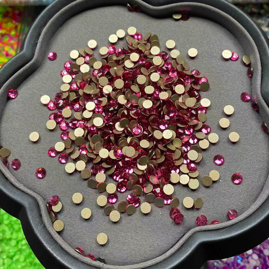 Fuchsia Pink, Clear Glass Crystal