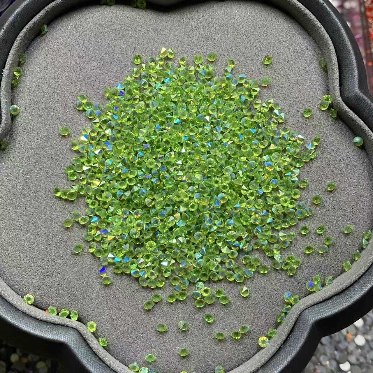 3mm Glass AB Nail Caviar